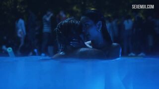 Erotic pool scene. Sex scene from movie - Euphoria