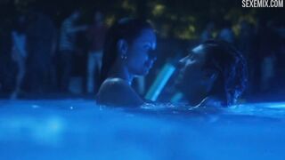 Erotic pool scene. Sex scene from movie - Euphoria