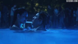 Erotic pool scene. Sex scene from movie - Euphoria