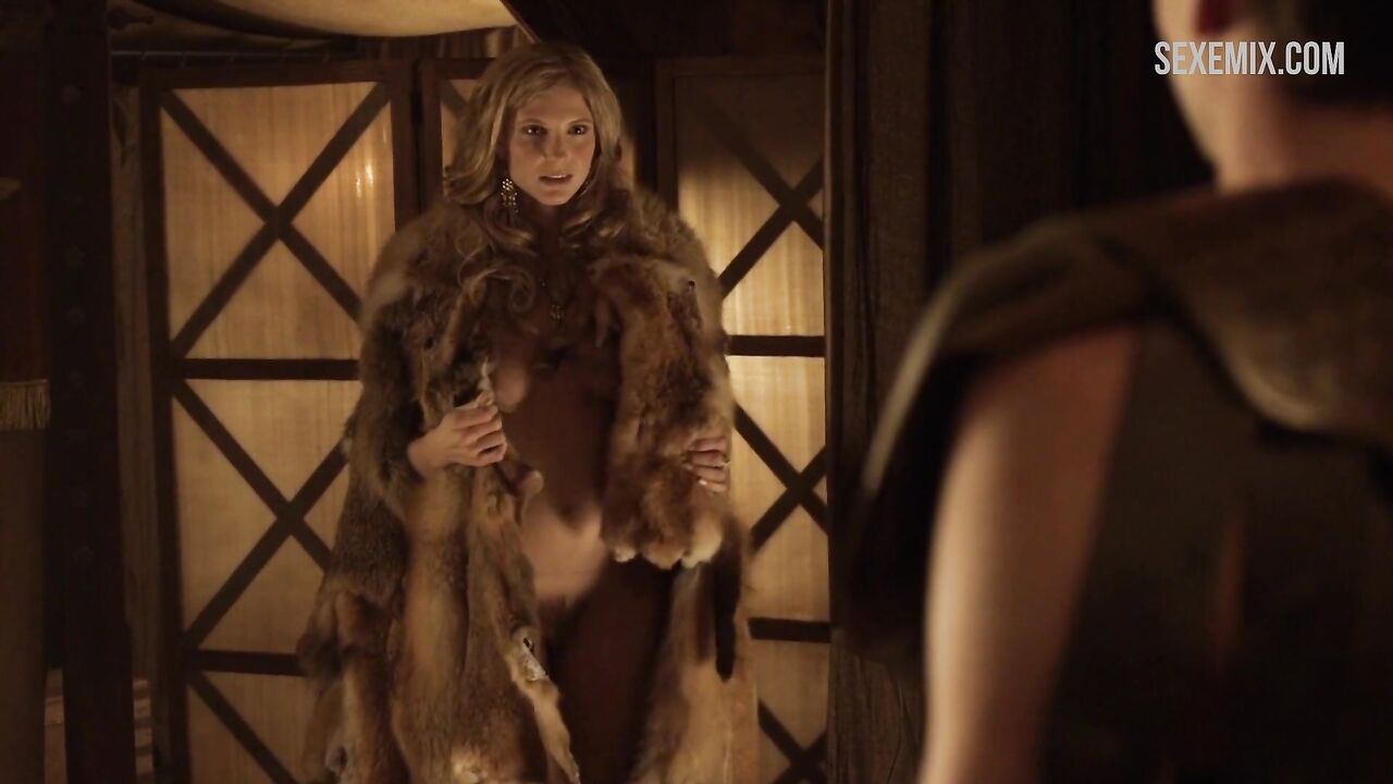 Viva Bianca showed naked breasts and pussy scene in Spartacus