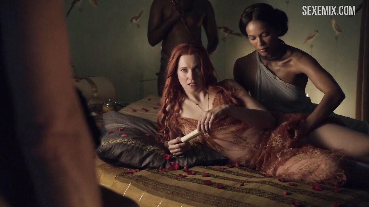 Lucy Lawless Standing Sex Scene in Spartacus