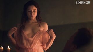 Hanna Mangan Lawrence sex scene in Spartacus