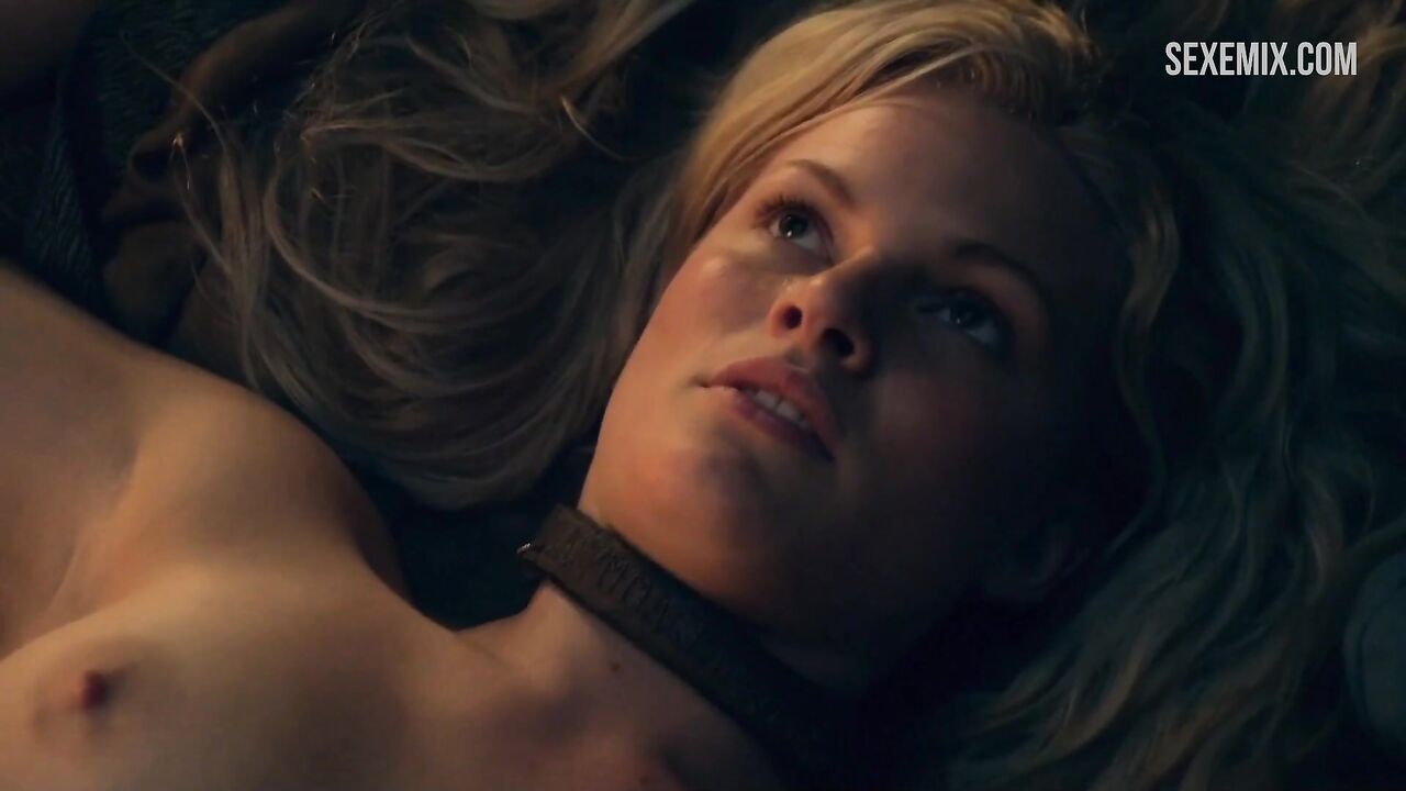 Sex slave Bonnie Sveen Breasts Scene in Spartacus