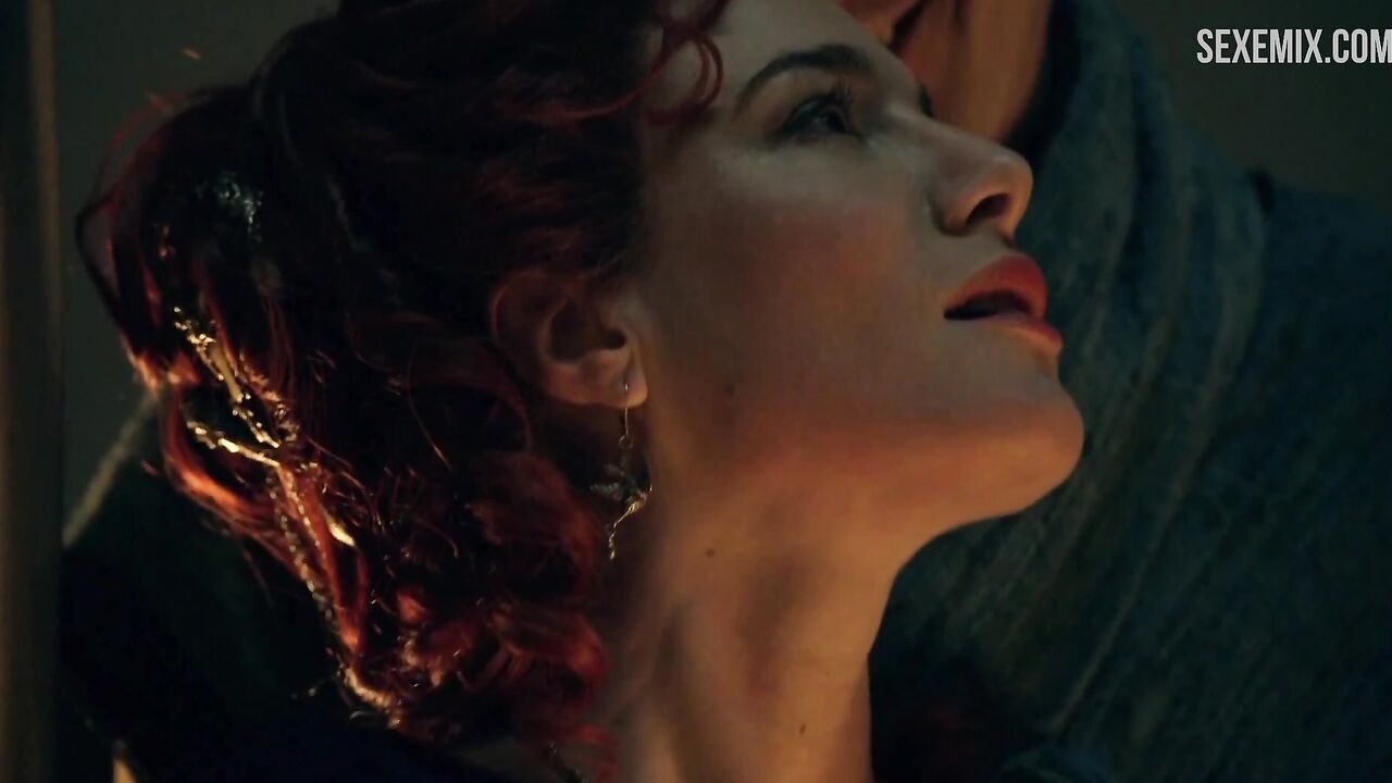 Jaime Murray breasts sex scene in Spartacus