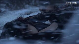 Sibyl sex scene in the snow, scene - Spartacus