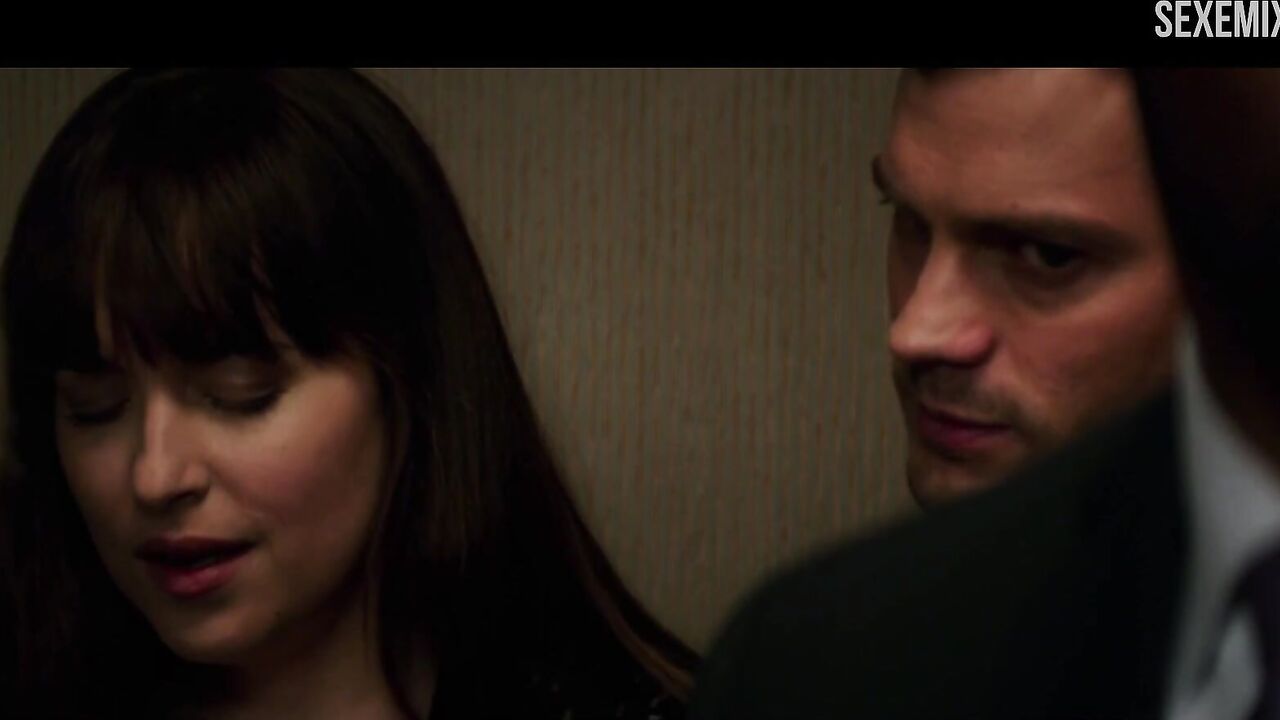 Man Masturbates pussy Onto Dakota Johnson in Elevator - Fifty Shades Darker