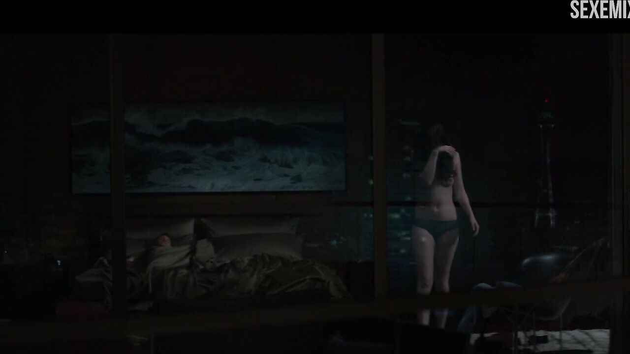 Naked Dakota Johnson near the window, scene - Fifty Shades Darker