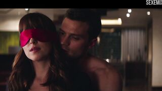 Dakota Johnson, vibrator-orgasm scene in Fifty Shades Freed