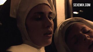 Lesbian Nuns Toni and Agatha Pleasing Each Other On The Bus - The L Word