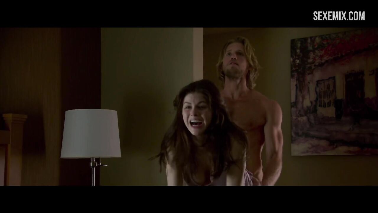 Hot Alexandra Daddario doggy style Fuck scene in The Layover