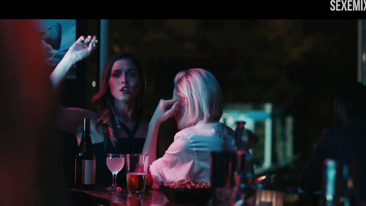 Erika Linder seduces in bar, scene in Below Her Mouth