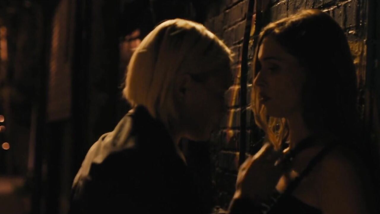 Erika Linder and Natalie Krill hot sexy scene in Below Her Mouth