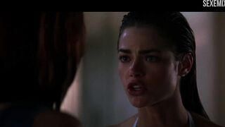 Neve Campbell girl fight in pool, Scene in Wild Things