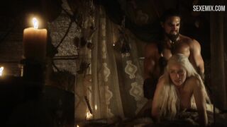 Emilia Clarke doggy style, scene in Game of Thrones