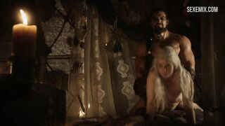 Emilia Clarke doggy style, scene in Game of Thrones