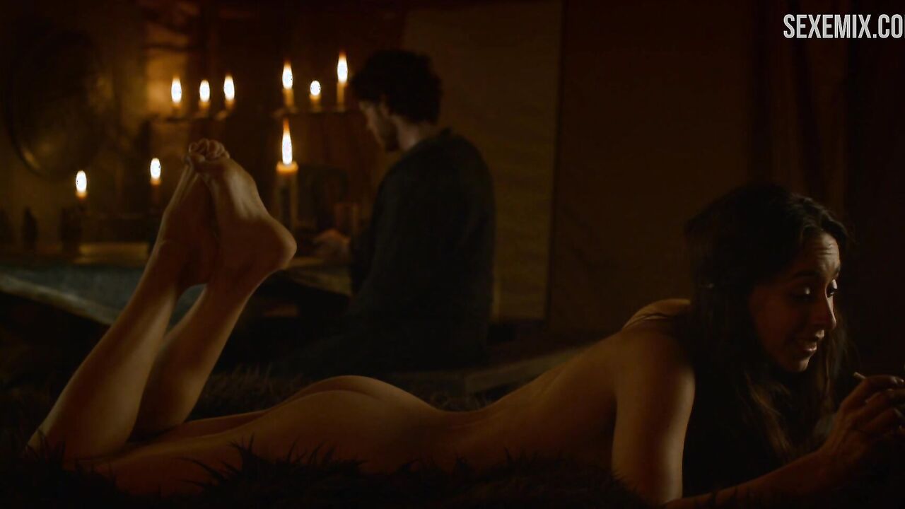 Naked Oona Chaplin Laying On Bed, scene in Game of Thrones