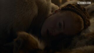 Sophie Turner fucked doggy style, scene in Game of Thrones