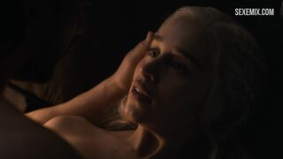 Daenerys Targaryen sex with Jon Snow, scene in Game of Thrones