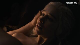 Daenerys Targaryen sex with Jon Snow, scene in Game of Thrones