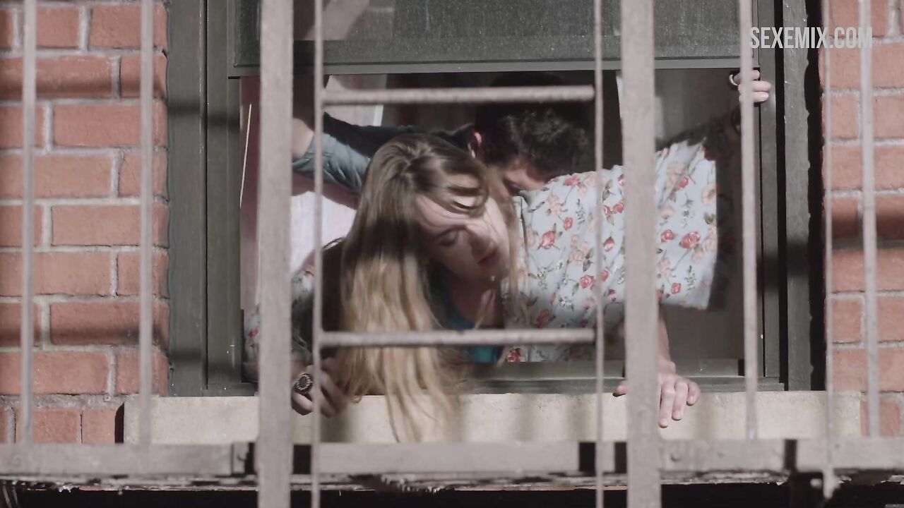 Jemima Kirke fucked hard doggystyle near the window, scene in Girls