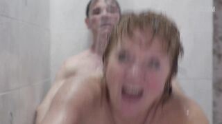 Becky Ann Baker gets fucked from behind in shower, scene in Girls