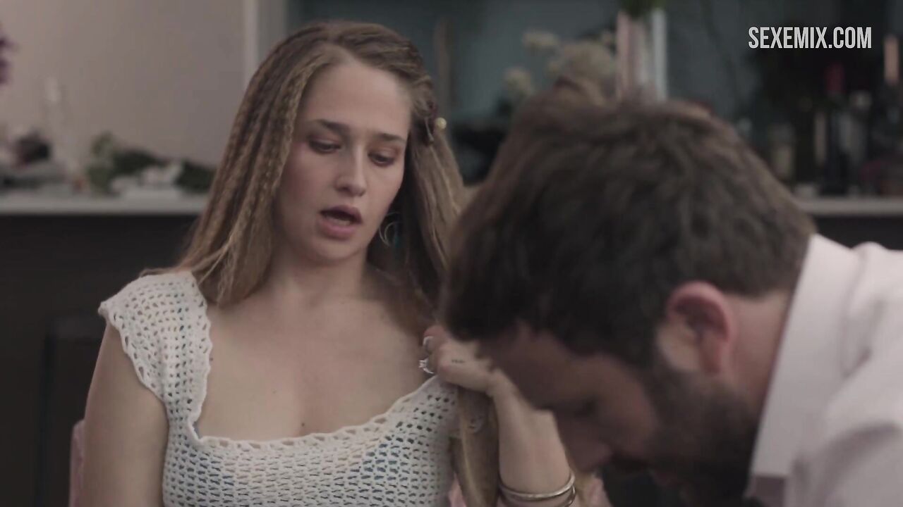 Jemima Kirke gets her breasts groped, scene in Girls