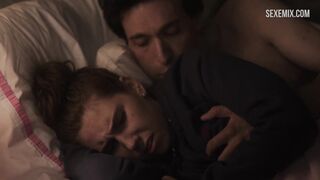 Zosia Mamet gets fucked on the bed sideways,scene in Girls