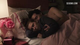 Zosia Mamet gets fucked on the bed sideways,scene in Girls