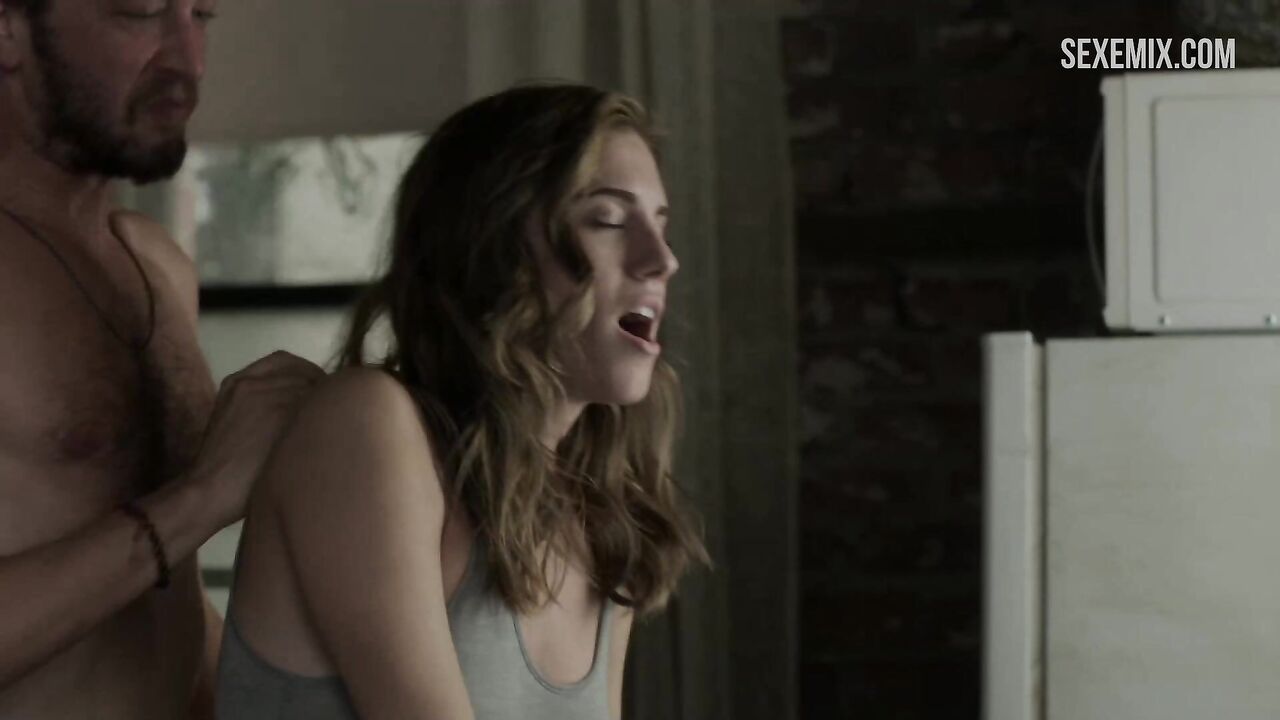 Allison Williams gets pussy licked and fucked from behind, scene in Girls