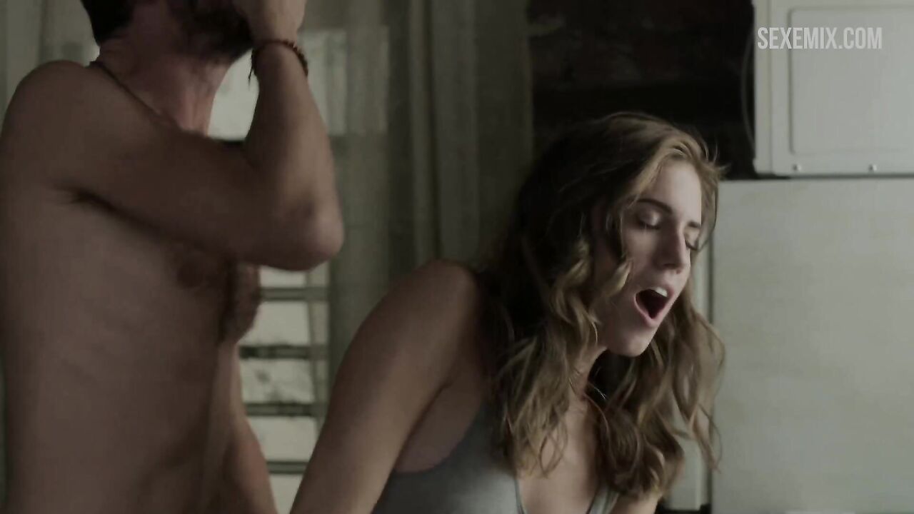 Allison Williams gets pussy licked and fucked from behind, scene in Girls