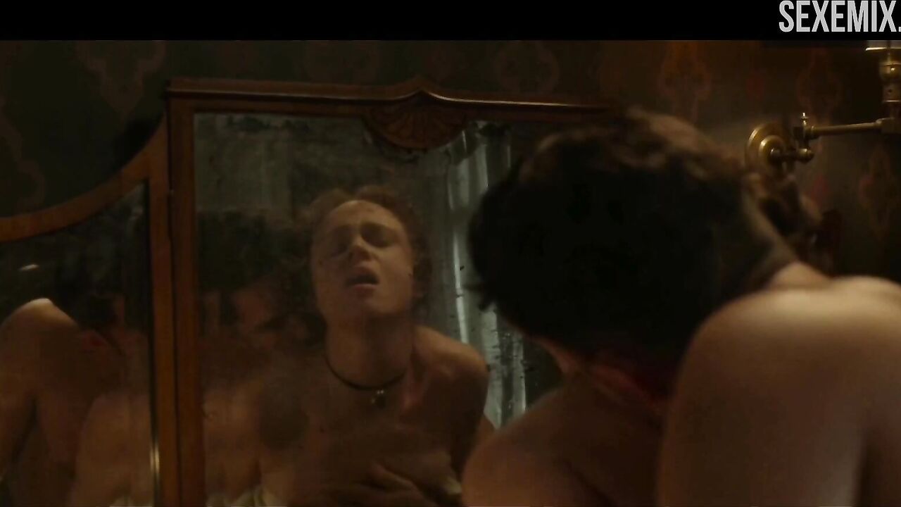 Maeve Dermody table sex from behind, scene in Carnival Row