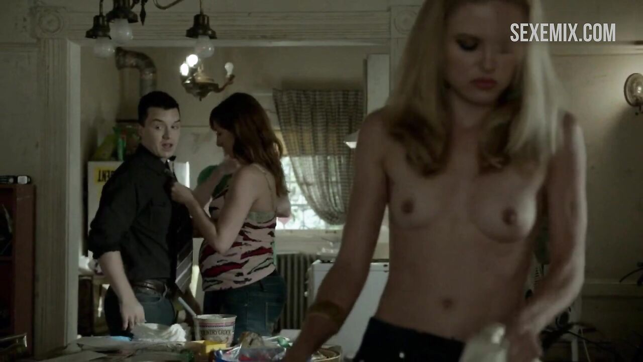 Ileana Huxley showed off her small breasts, scene in Shameless