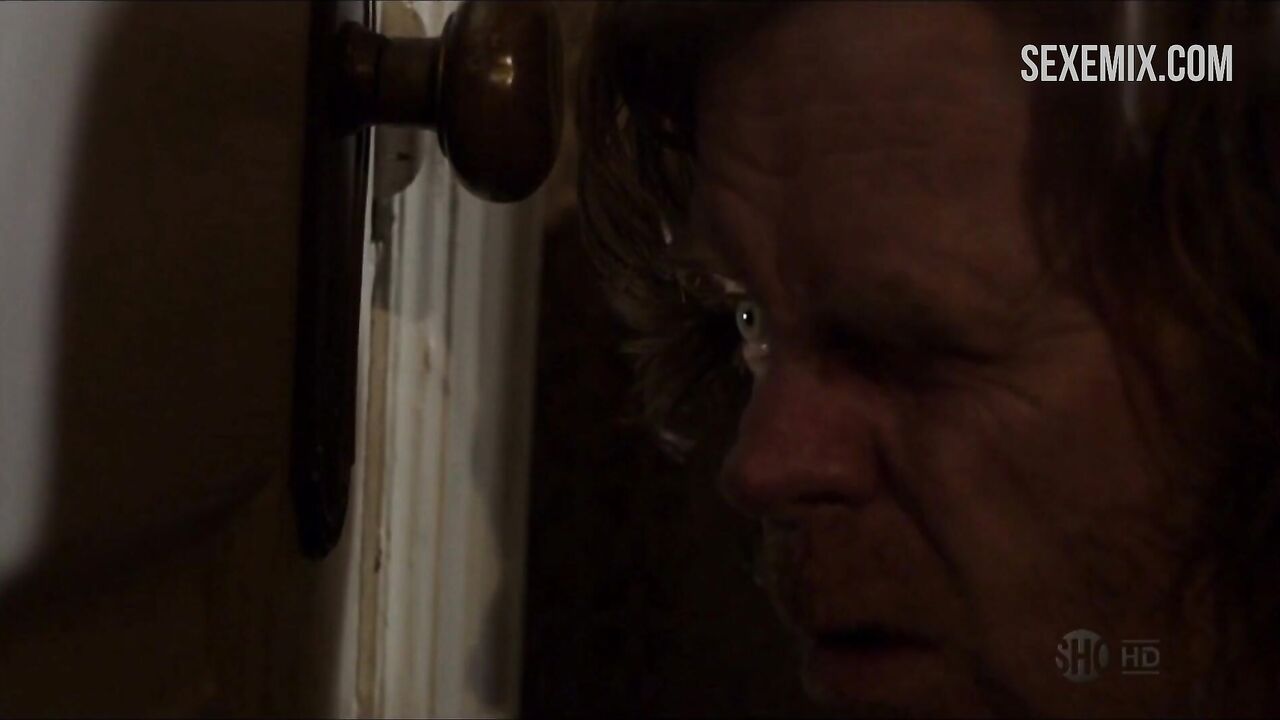 Molly Price being watched through a keyhole, scene in Shameless