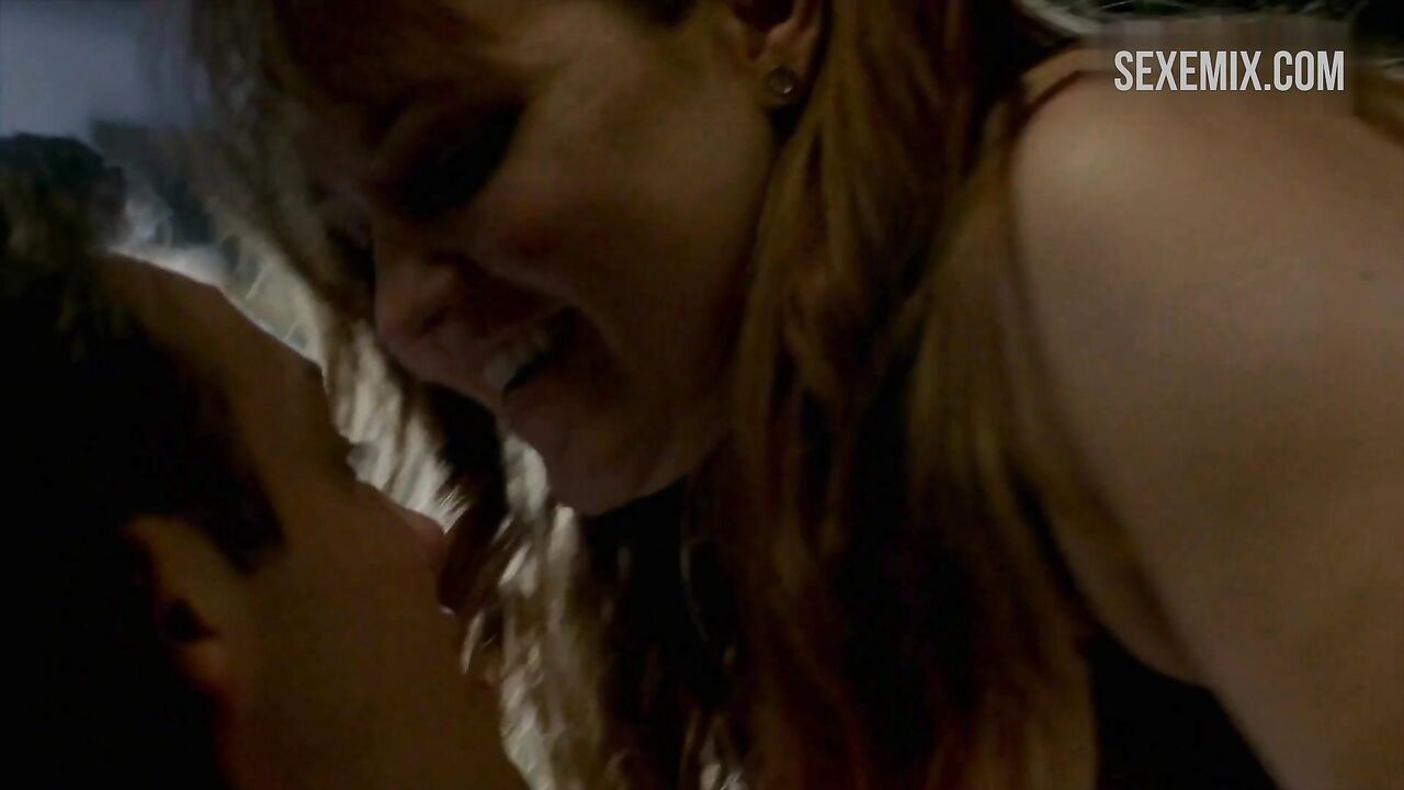 Chelsea Alden topless in bra, scene in Shameless