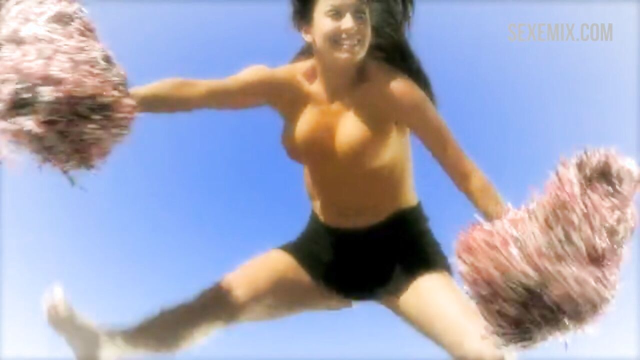 Maura Murphy topless jumping, scene in #1 Cheerleader Camp