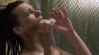 Milla Jovovich breasts, lesbian Interacial Sex, in movie .45 calibre