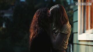 Zendaya and Hunter Schafer, lesbian sxene in Euphoria