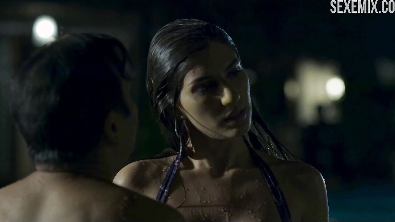 Elnaaz Norouzi Bikini, Swimming in Pool, scene in Sacred Games