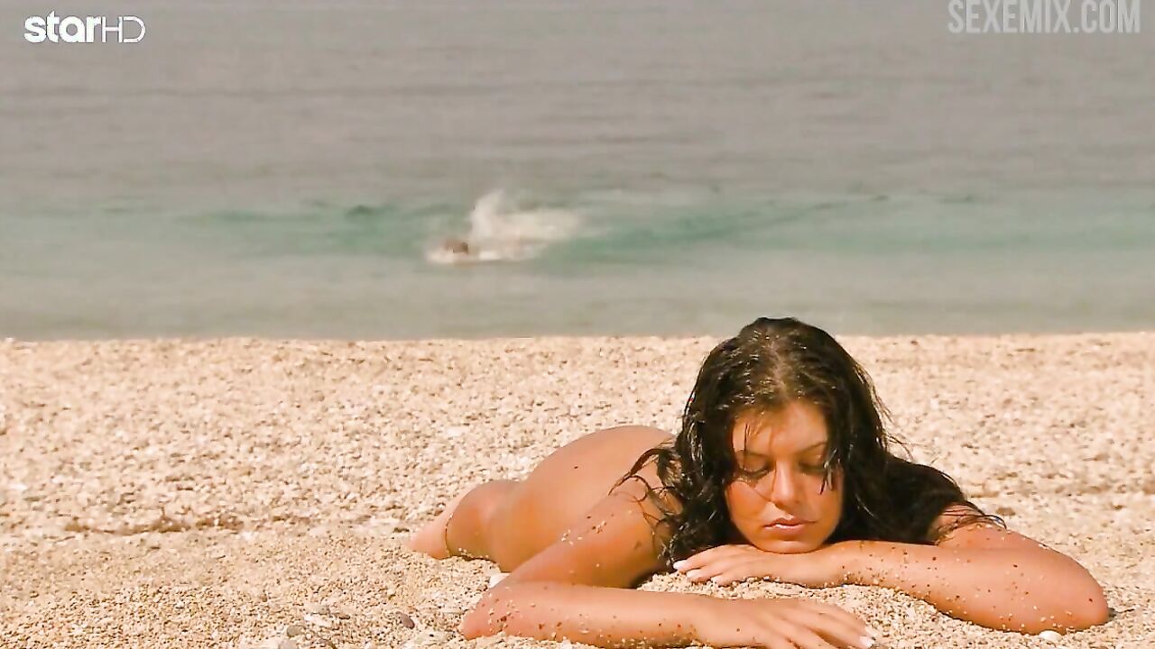 Maria Korinthiou demonstrates naked tits and butt, scene in Deep End (2008)