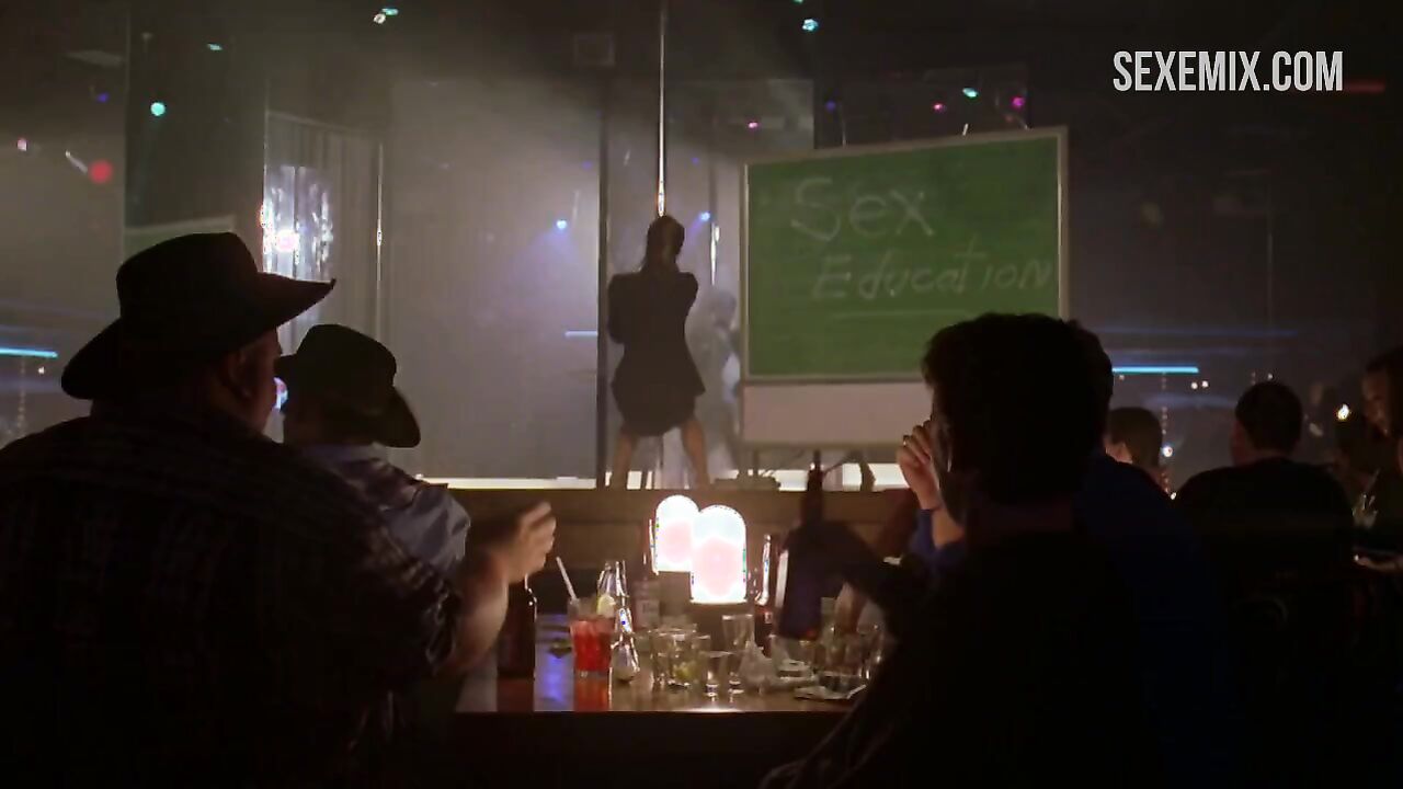 Tonie Perensky dancing striptease and shows us her boobs, scene in Varsity Blues (1999)