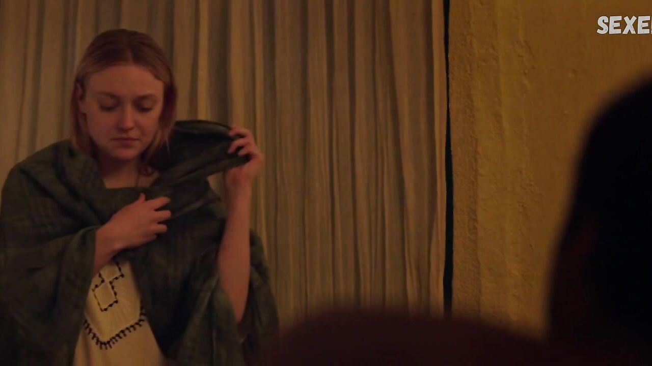 Dakota Fanning sexy, interacial scene in Sweetness in the Belly (2019)