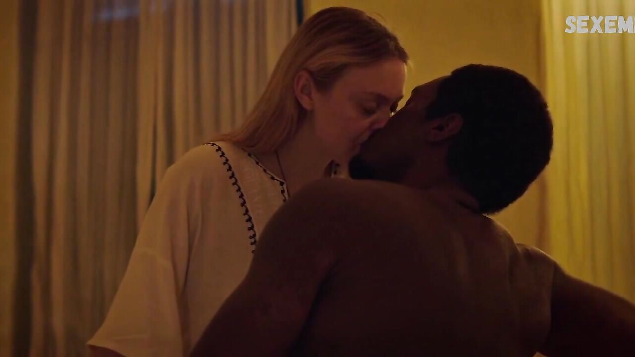 Dakota Fanning sexy, interacial scene in Sweetness in the Belly (2019)