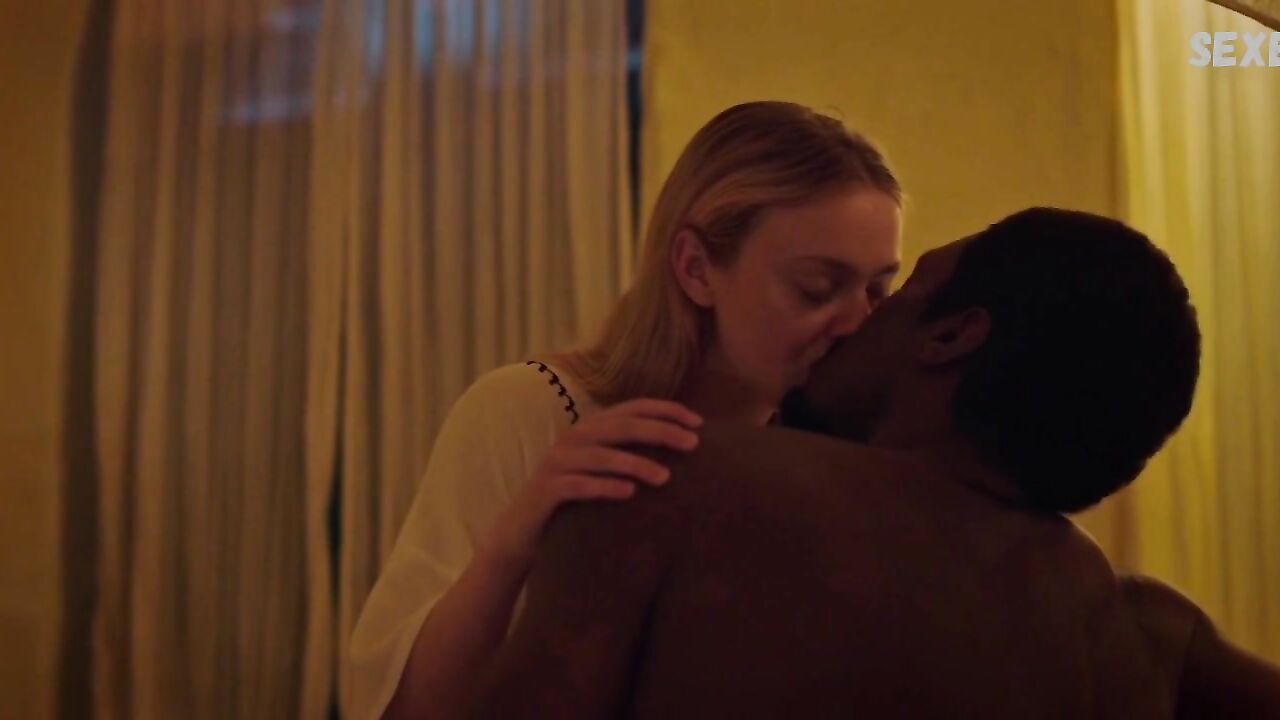 Dakota Fanning sexy, interacial scene in Sweetness in the Belly (2019)