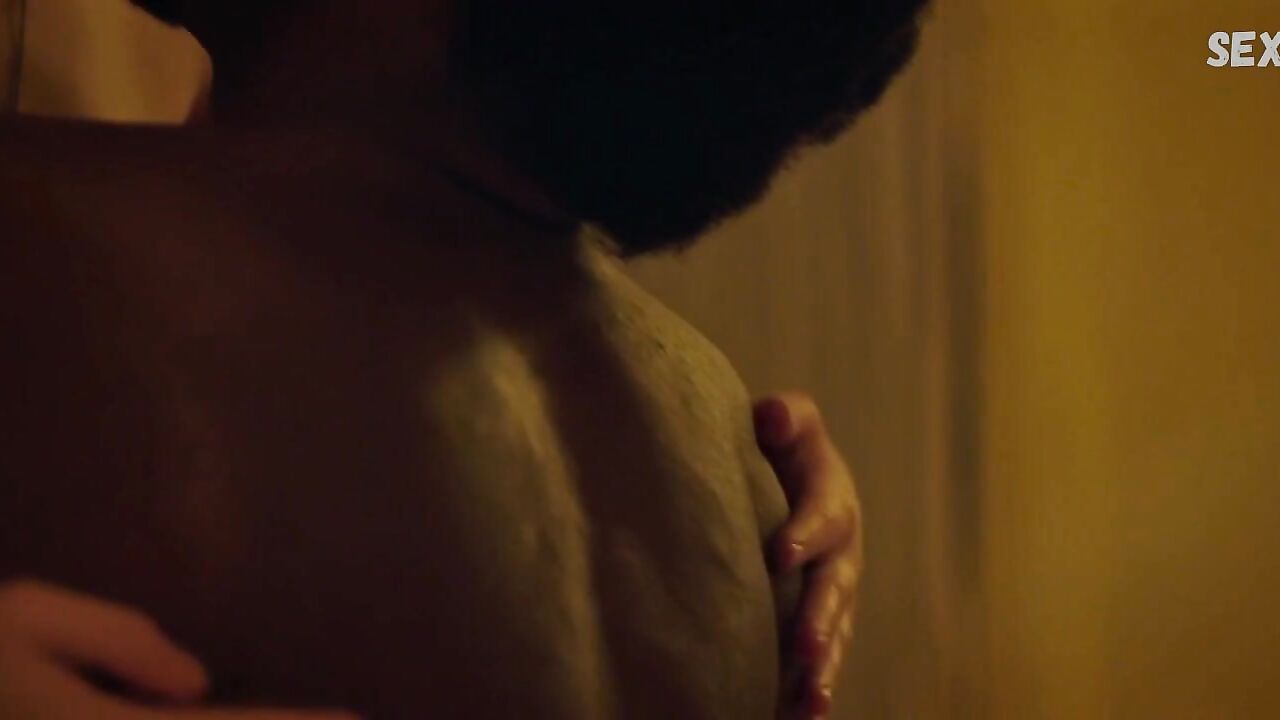 Dakota Fanning sexy, interacial scene in Sweetness in the Belly (2019)