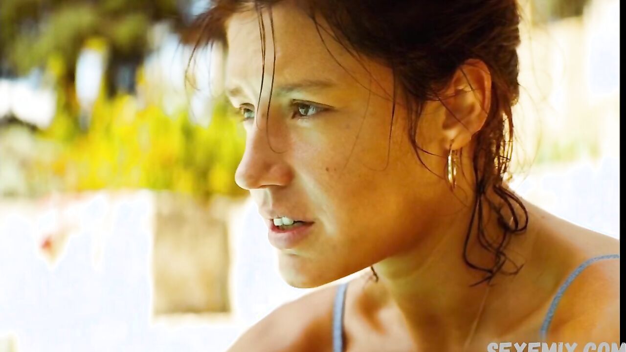 Seductive Adele Exarchopoulos in a swimsuit, scene in Revenir (2019)