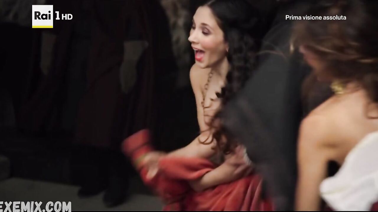 You can see hot sex with Miriam Leone, in Medici Masters of Florence (2016)