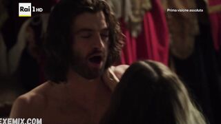 You can see hot sex with Miriam Leone, in Medici Masters of Florence (2016)