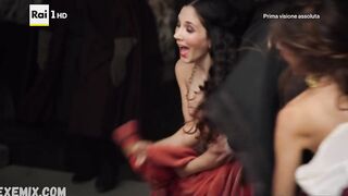 You can see hot sex with Miriam Leone, in Medici Masters of Florence (2016)