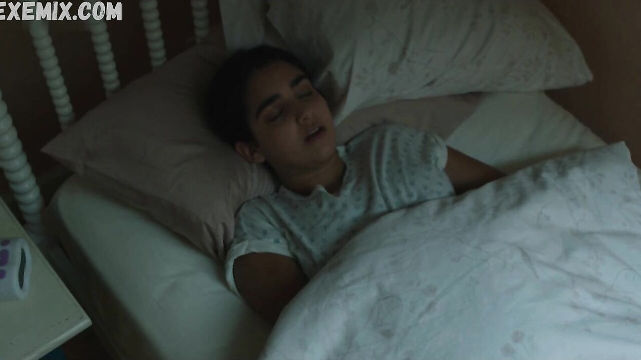 Geraldine Viswanathan sexy, Missionary style scene in Hala (2019)