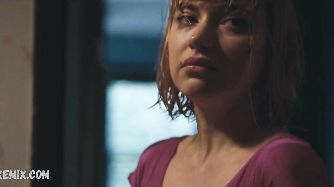 Imogen Poots flashes breast, scene in I Know This Much Is True (2020)